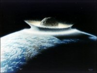 Grafik zum Einschlag eines Asteroiden auf der Erde, © NASA