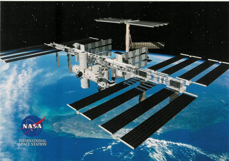 Computergrafik der ISS im fertigen Zustand (niedrige Auflösung), © NASA